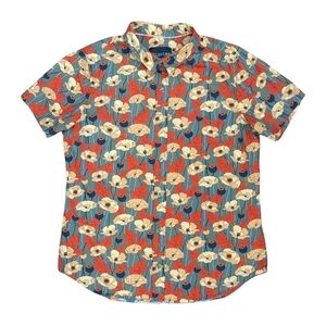 Wildfang Poppy Print Essential Button Up Shirt size L